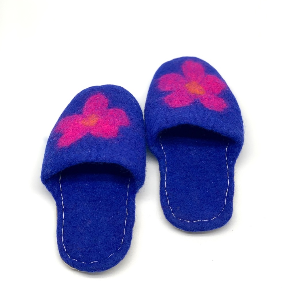 Indoor Slippers Felt Fabric Handmade